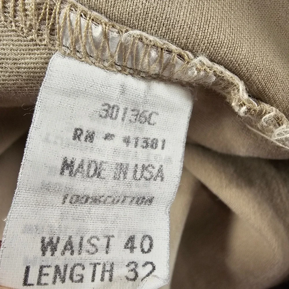 Vintage Polo Ralph Lauren Chino Pants Mens 40x32 Tan Khaki Made in USA Cotton